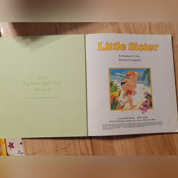 VTG A Big Little Golden Book LITTLE SISTER 1986 Kathleen N. Daly 10256 Eugenie - Picture 6 of 7